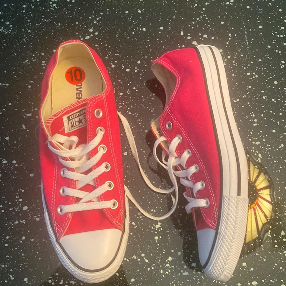 Converse Red and White Athletic Shoes